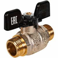 Кран шаровой STOUT бабочка 1/2" НР/НР