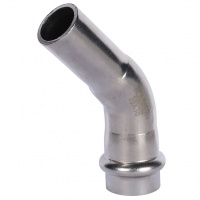 Угольник однораструбный 45° ВПр-НПр, 18, из нержавеющей стали прессовой ROMMER