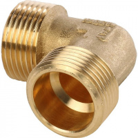 Угол резьбовой латунный STOUT без покрытия 3/4" Н