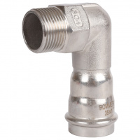 Угольник-переходник ВПр-НР, 35х1, из нержавеющей стали прессовой ROMMER