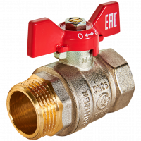 Кран шаровой ROMMER бабочка 1" ВН неполнопроходной