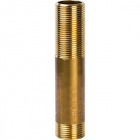 Сгон резьбовой латунный STOUT без покрытия 3/4"x100мм
