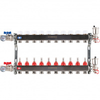 Коллектор из нержавеющей стали в сборе с расходомерами 10 вых. ROMMER