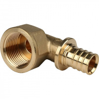 СА Угол резьбовой аксиальный для сшитого полиэтилена STOUT латунный Ø25х1" В