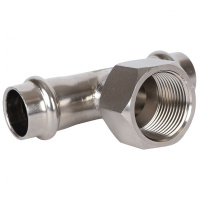 Тройник-переходник ВПр-ВР, 18х3/4, из нержавеющей стали прессовой ROMMER