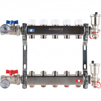 Коллектор из нержавеющей стали в сборе без расходомеров 5 вых. ROMMER