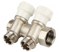 Коллектор распределительный вентильный ITAP никель 3/4"x1/2" -2 выхода, EU евроконус