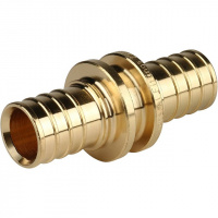 СА Муфта равнопроходная аксиальная для сшитого полиэтилена STOUT латунная Ø25 (10/60)