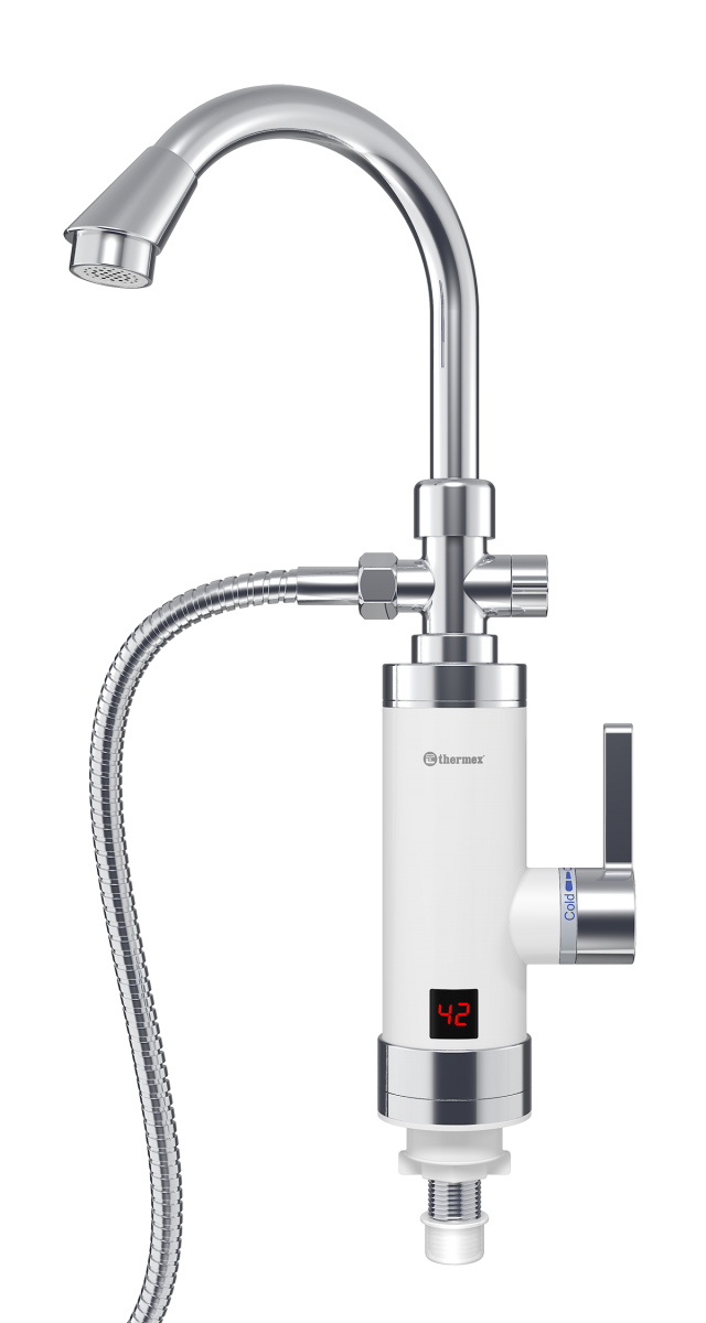 Смеситель-водонагреватель проточный THERMEX FOCUS 3000, 1х230В (кран+душ) (ЭдЭБ01991)