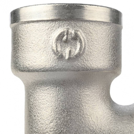 Угол с упором резьбовой латунный STOUT никель 3/4" ВН