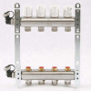 Коллекторная группа UNI-FITT 451I латунь 1"x3/4" EK на 4 выхода, в сборе без расходомера