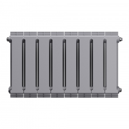 Радиатор биметаллический ROYAL THERMO PIANOFORTE SILVER SATIN 300x8 секций, серый