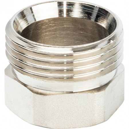 Американка ПРЯМАЯ резьбовая латунная (с прокладкой o-ring) STOUT никель 3/4" ВН