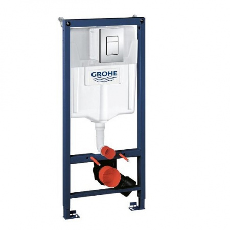 Инсталляция для подвесного унитаза Grohe Rapid SL 3 в 1 38772001 с кнопкой хром