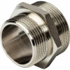 Ниппель переходной резьбовой латунный STOUT никель 11/2"x11/4" Н