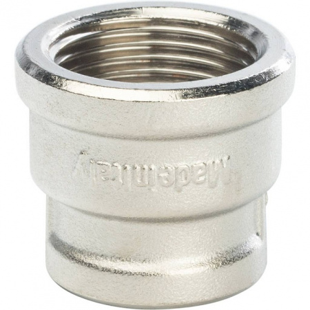 Муфта переходная резьбовая латунная STOUT никель 3/4"X1/2" В