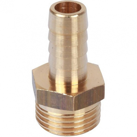 Штуцер резьбовой латунный STOUT без покрытия 1/8"x10мм Н