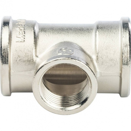 Тройник переходной переходной латунный STOUT никель 1"x3/4"x1" В
