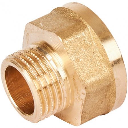 Переход под ключ резьбовой латунный STOUT без покрытия 3/4"х1/2" ВН