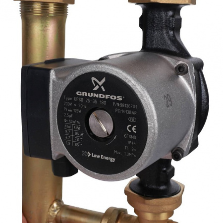 ГБМ Насосная группа STOUT для твердотопливных котлов, с насосом GRUNDFOS UPSO25-65 DN25 (1")