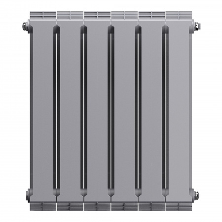 Радиатор биметаллический ROYAL THERMO PIANOFORTE SILVER SATIN NEW 500x6 секций, серый
