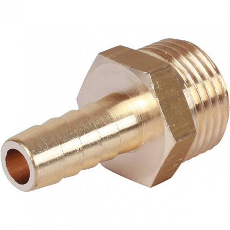 Штуцер резьбовой латунный STOUT без покрытия 1/2"x10мм Н