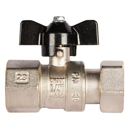 Кран шаровой STOUT бабочка 3/4" В, с накидной гайкой