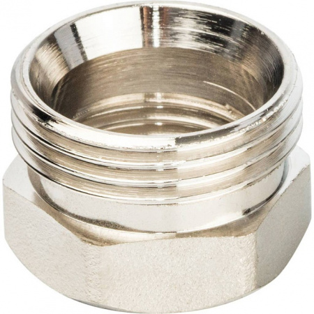 Американка ПРЯМАЯ резьбовая латунная (с прокладкой o-ring) STOUT никель 1/2" ВН