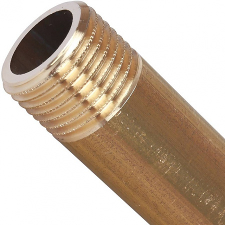 Бочонок резьбовой латунный STOUT без покрытия 1/2"x200мм