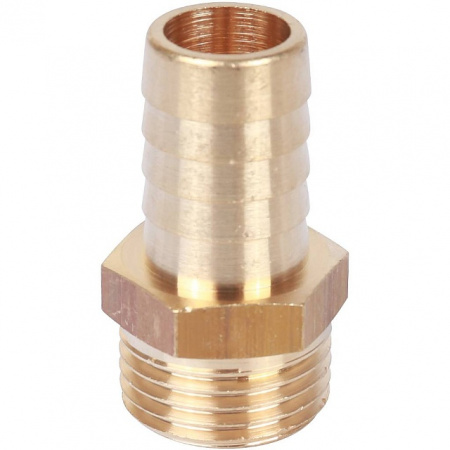 Штуцер резьбовой латунный STOUT без покрытия 1/2"x16мм Н