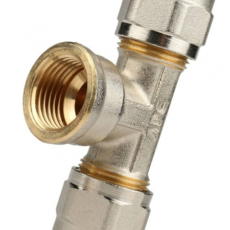 МЦ Тройник резьбовой цанга для металлопласта STOUT Ø16х1/2"х16 В