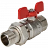 Кран шаровой полнопроходной с американкой STOUT ручка бабочка 3/4" ВР/НР (EPDM)