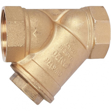 ФГО Фильтр косой грубой очистки STOUT SFW латунный 2", 500 мкр, желтый