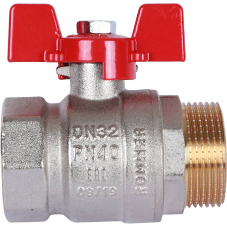 Кран шаровой ROMMER бабочка 11/4" ВН