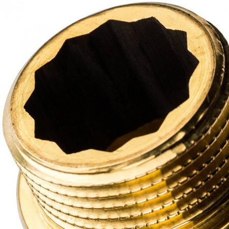 Удлинитель резьбовой латунный STOUT без покрытия 3/4"x100мм ВН
