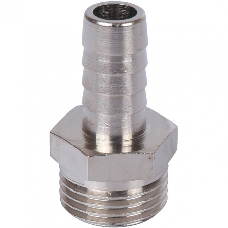 Штуцер резьбовой латунный STOUT никель 1/2"x12мм Н