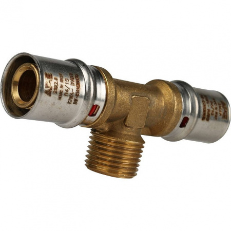 МП Тройник резьбовой пресс для металлопласта STOUT Ø20х1/2"х20 Н