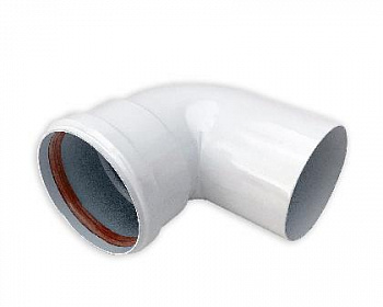ДХ Колено алюминиевое для дымоходных труб ESSAN конденсацион Ø80х90° белое (папа/мама) (36 шт/кор.)