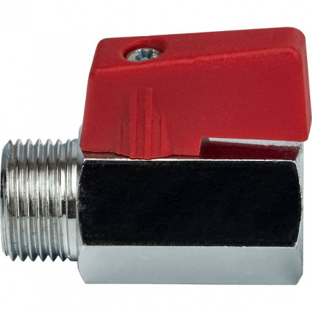 Кран шаровой потребительный STOUT МИНИ флажок 3/8" ВН, никель