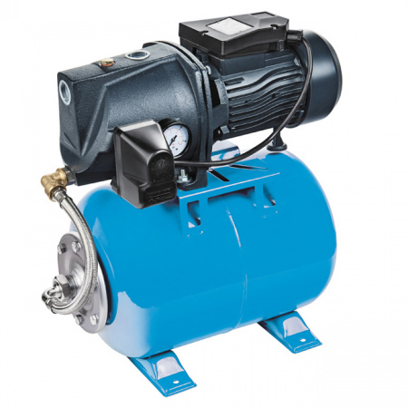 Насосная станция UNIPUMP AUTO JSW 55-S, бак нержавеющий 24 литра (1000Вт, Нап. 40м, Про. 70 л/мин.)