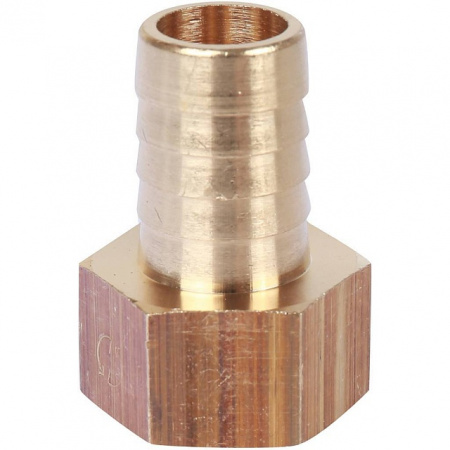 Штуцер резьбовой латунный STOUT без покрытия 1/2"x16мм В