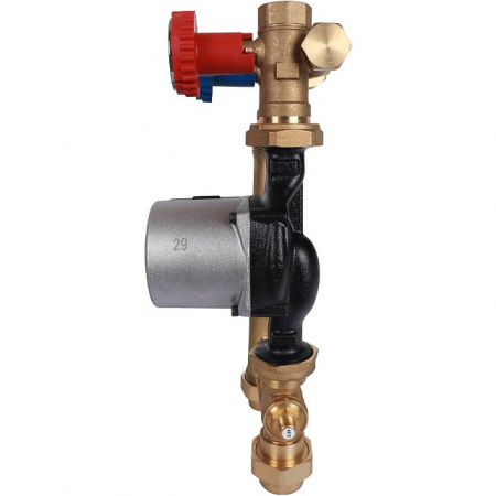 ГБМ Насосная группа STOUT для твердотопливных котлов, с насосом GRUNDFOS UPSO25-65 DN25 (1")