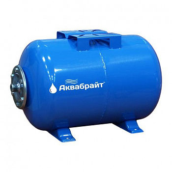 Гидроаккумулятор для воды АКВАБРАЙТ горизонтальный синий ГМ-100Г