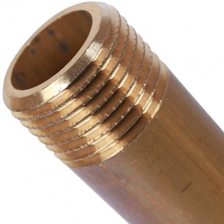 Бочонок резьбовой латунный STOUT без покрытия 1/2"x100мм