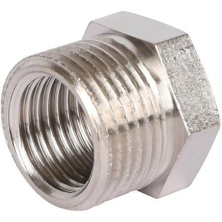 Футорка резьбовая латунная STOUT никель 3/8"x1/4" ВН
