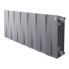 Радиатор биметаллический ROYAL THERMO PIANOFORTE SILVER SATIN 300x14 секций, серый