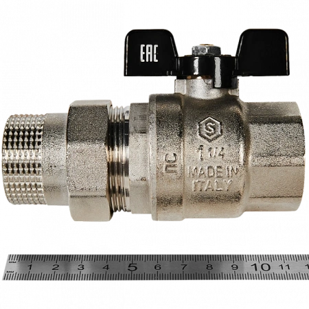 Кран шаровой с американкой STOUT бабочка 11/4" полнопроходной