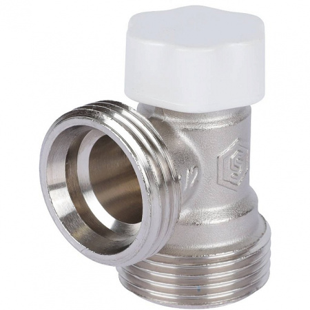 Клапан запорно-балансировочный угловой STOUT 1/2"х3/4"ЕК