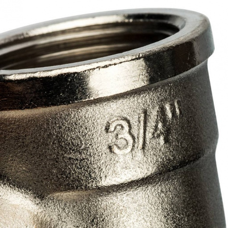 Угол резьбовой латунный STOUT никель 3/4" В