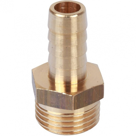 Штуцер резьбовой латунный STOUT без покрытия 1/2"x12мм Н